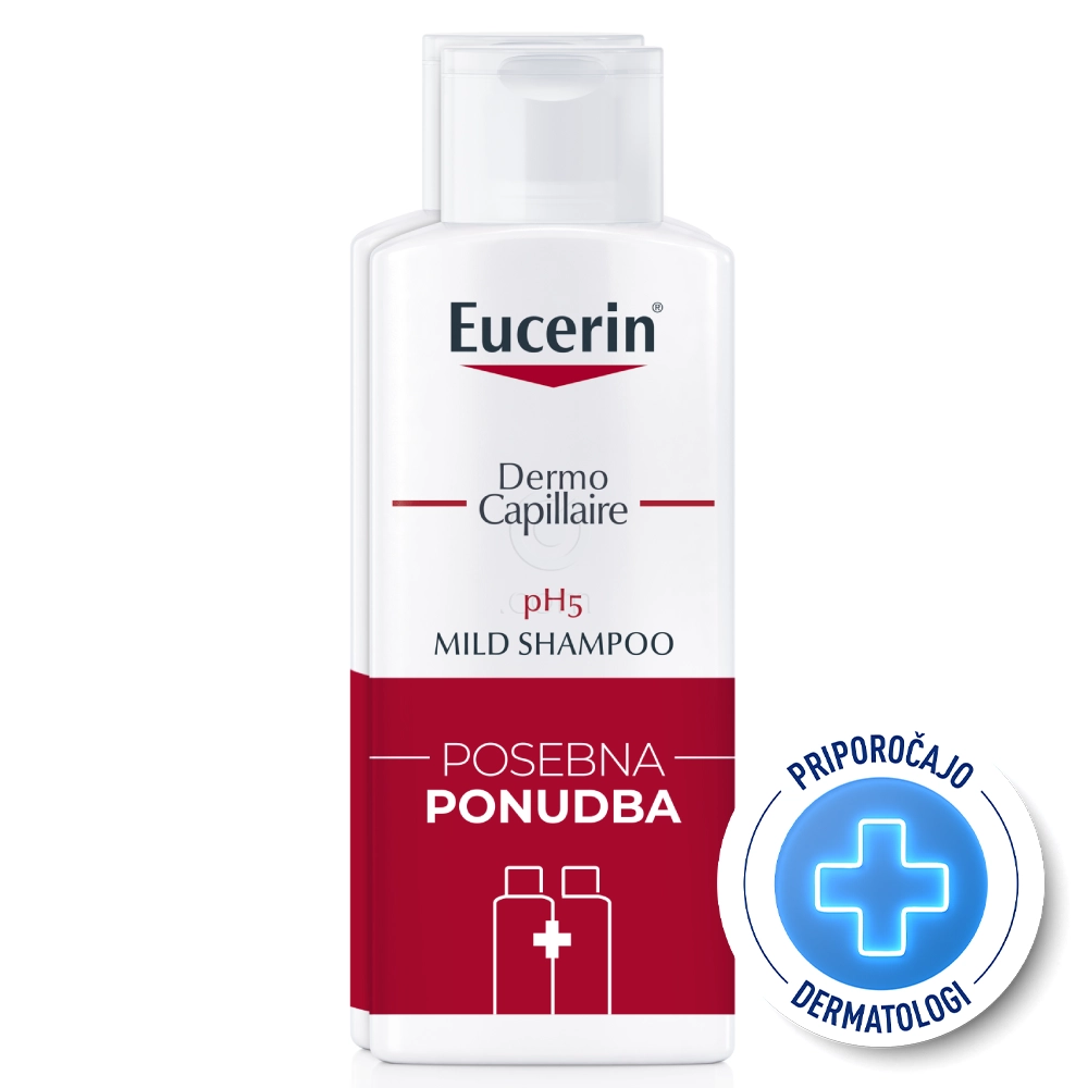 Eucerin DermoCapillaire pH5, šampon (2 x 250 ml)
